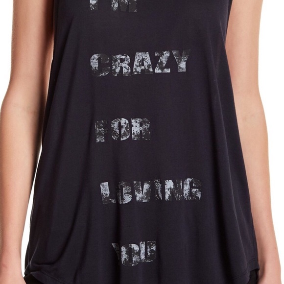 ✌🏼🆕{HAUTE HIPPIE} Black Racerback Graphic Hi-Lo - Picture 6 of 6